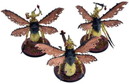 MAGGOTKIN OF NURGLE 3 Plague Drones Of Nurgle #1 COMMISSION PRO PAINTED 3713