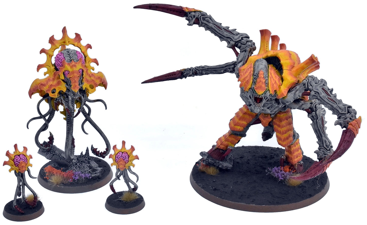TYRANIDS 4 Horrors Of The Hive #1 WELL PAINTED Warhammer 40K 3782