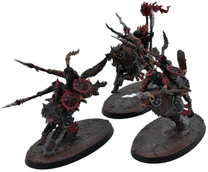 GLOOMSPITE GITZ 3 Snarlpack Cavalry #1 WELL PAINTED Warhammer Sigmar 1387