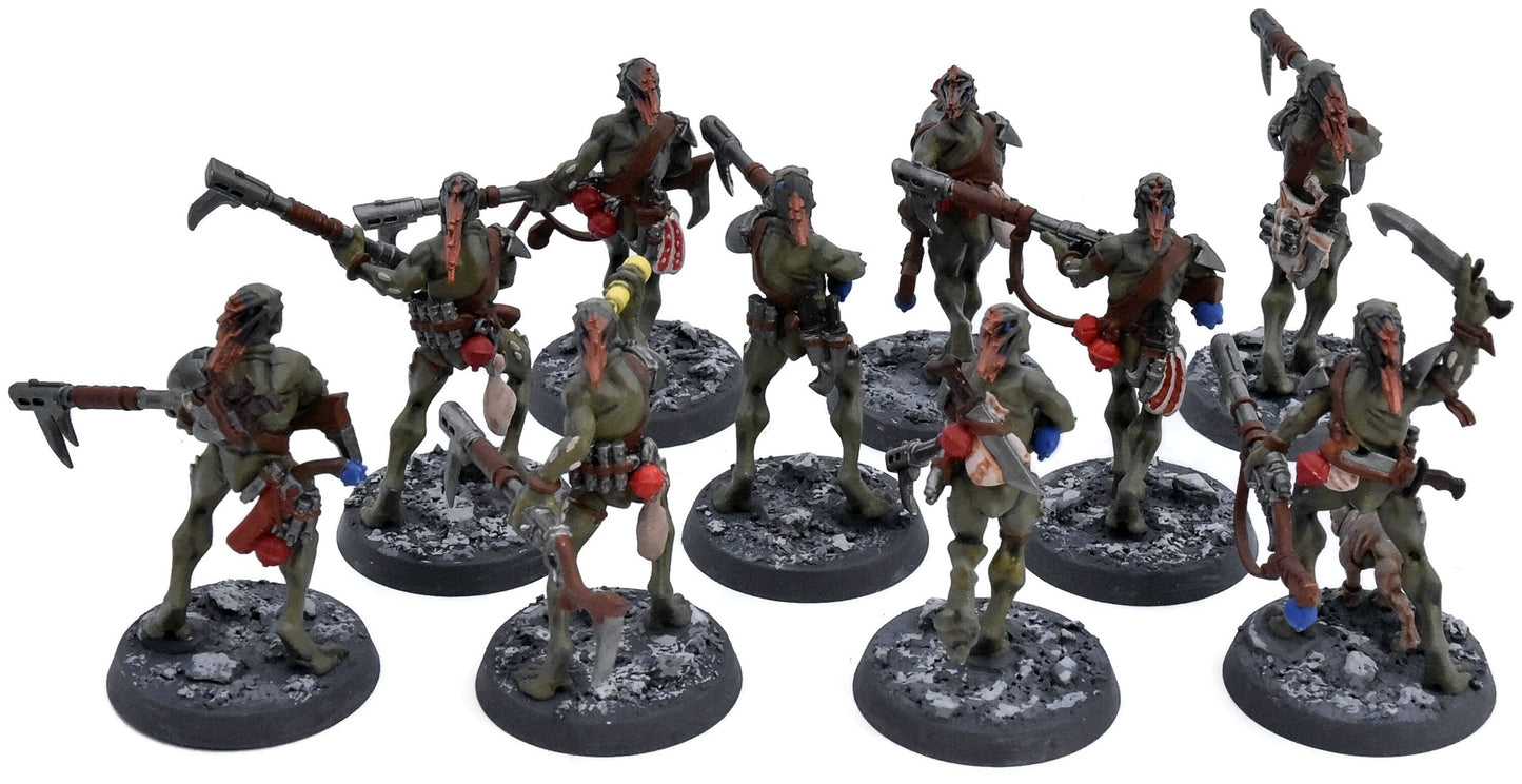 TAU EMPIRE 10 Kroot Carnivore Squad #2 Warhammer 40K 2421