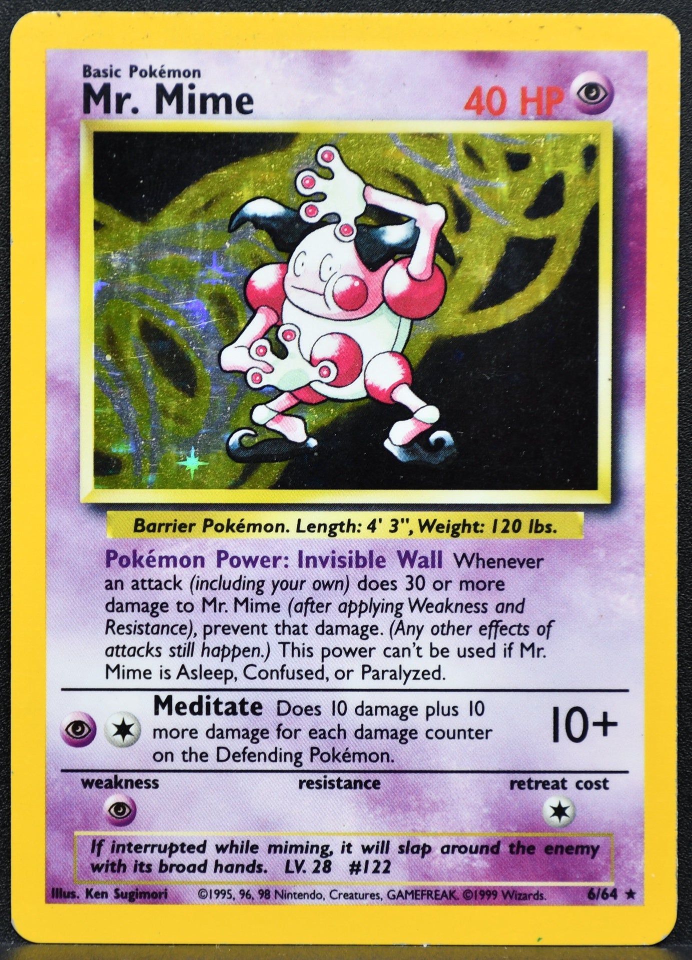 Pokemon TCG Mr. Mime 6/64 Jungle Holofoil MP