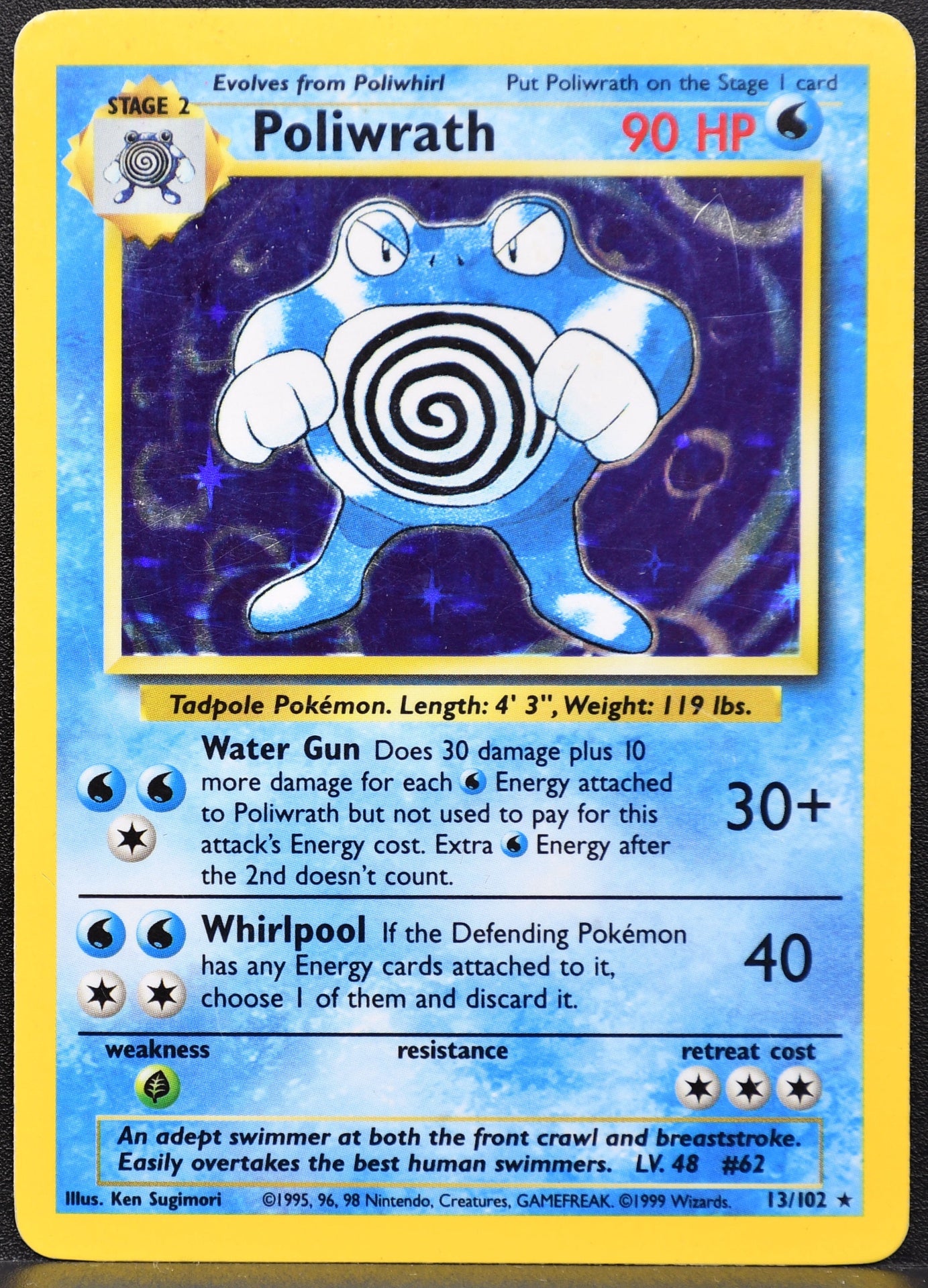 Pokemon TCG Poliwrath 13/102 Base Set Holofoil HP #2