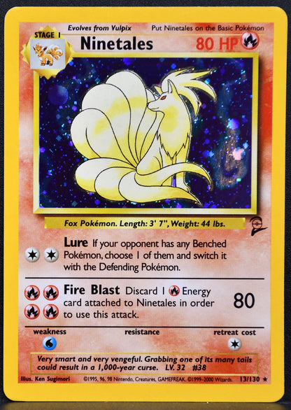 Pokemon TCG Ninetales 13/130 Base Set 2 Holofoil LP #2