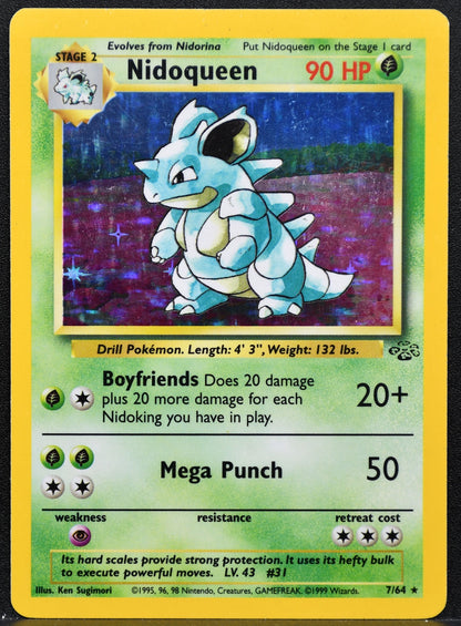 Pokemon TCG Nidoqueen 7/64 Jungle Holofoil HP