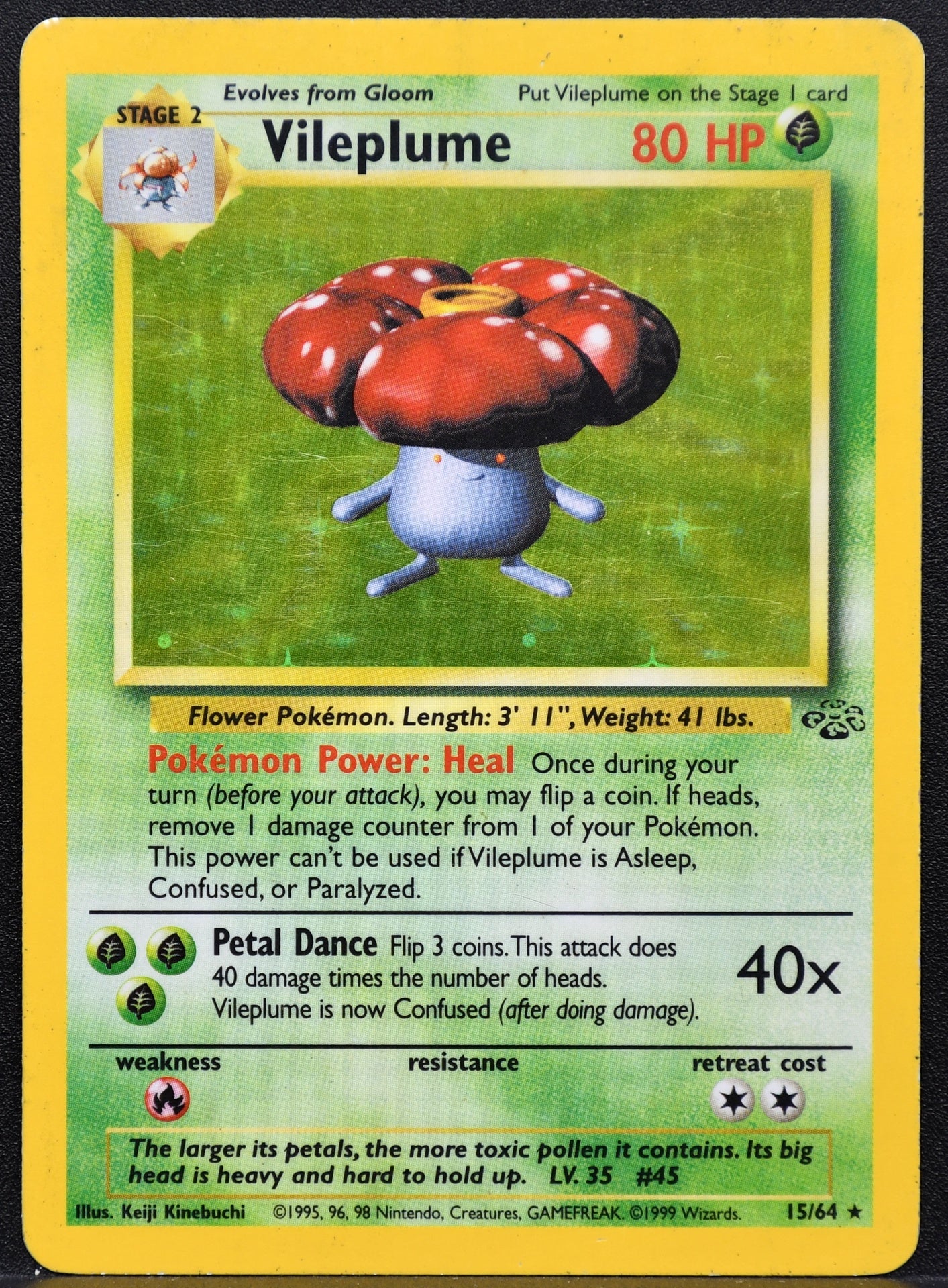 Pokemon TCG Vileplume 15/64 Jungle Holofoil HP