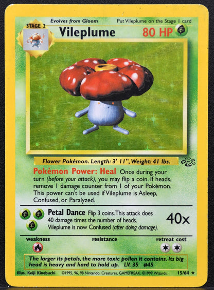 Pokemon TCG Vileplume 15/64 Jungle Holofoil HP