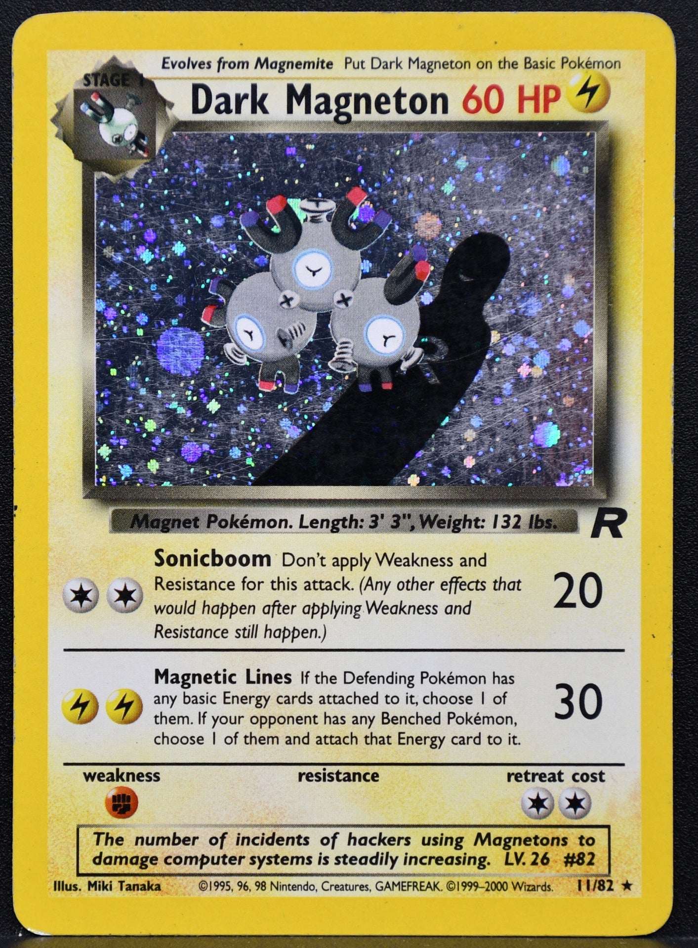 Pokemon TCG Dark Magneton 11/82 Team Rocket Holofoil HP
