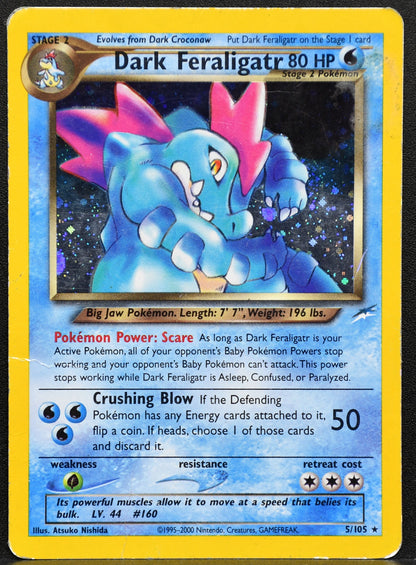 Pokemon TCG Dark Feraligatr 5/105 Neo Destiny Holofoil Damaged