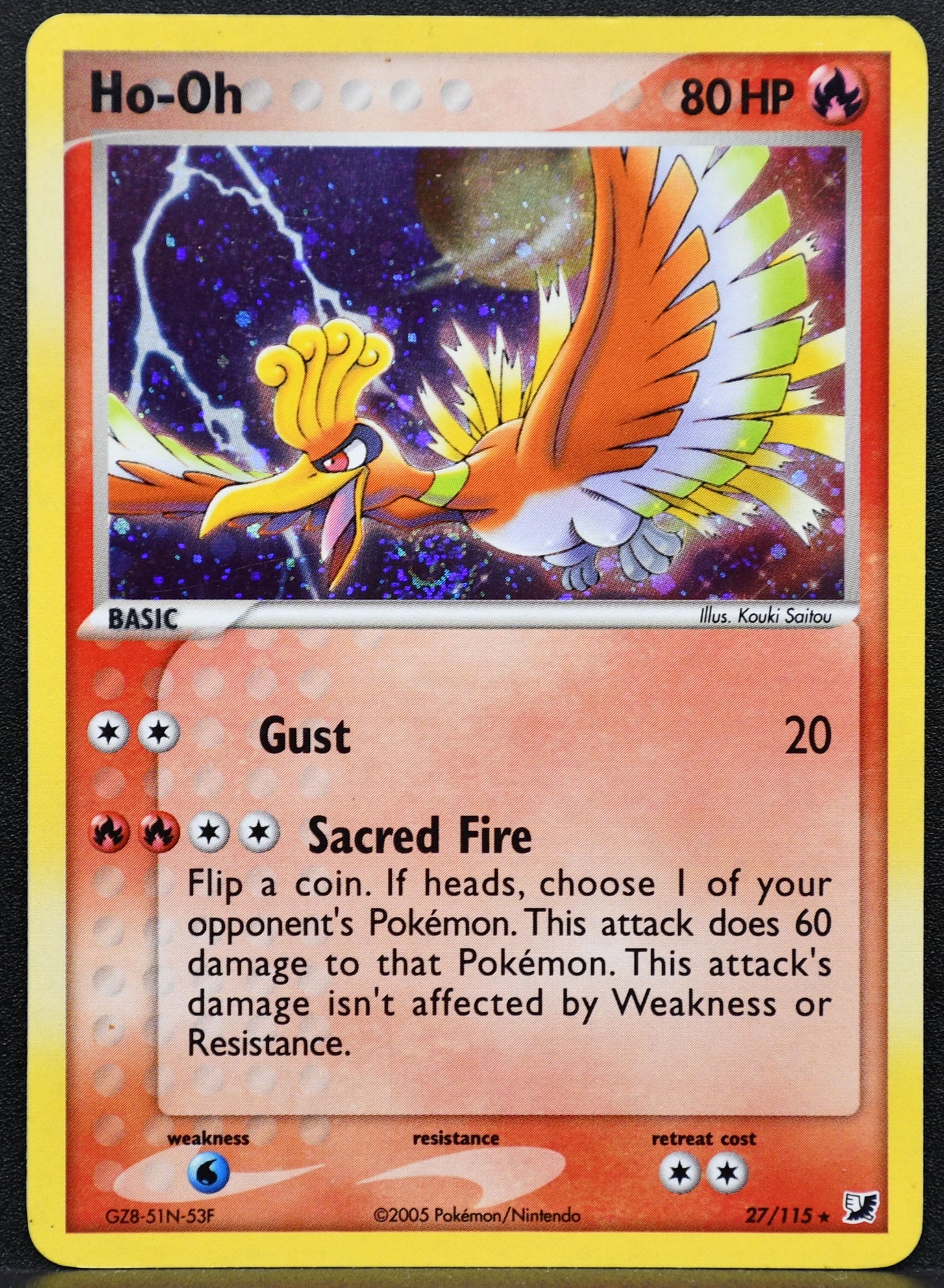 Pokemon TCG Ho-Oh 27/115 Unseen Forces Holofoil MP