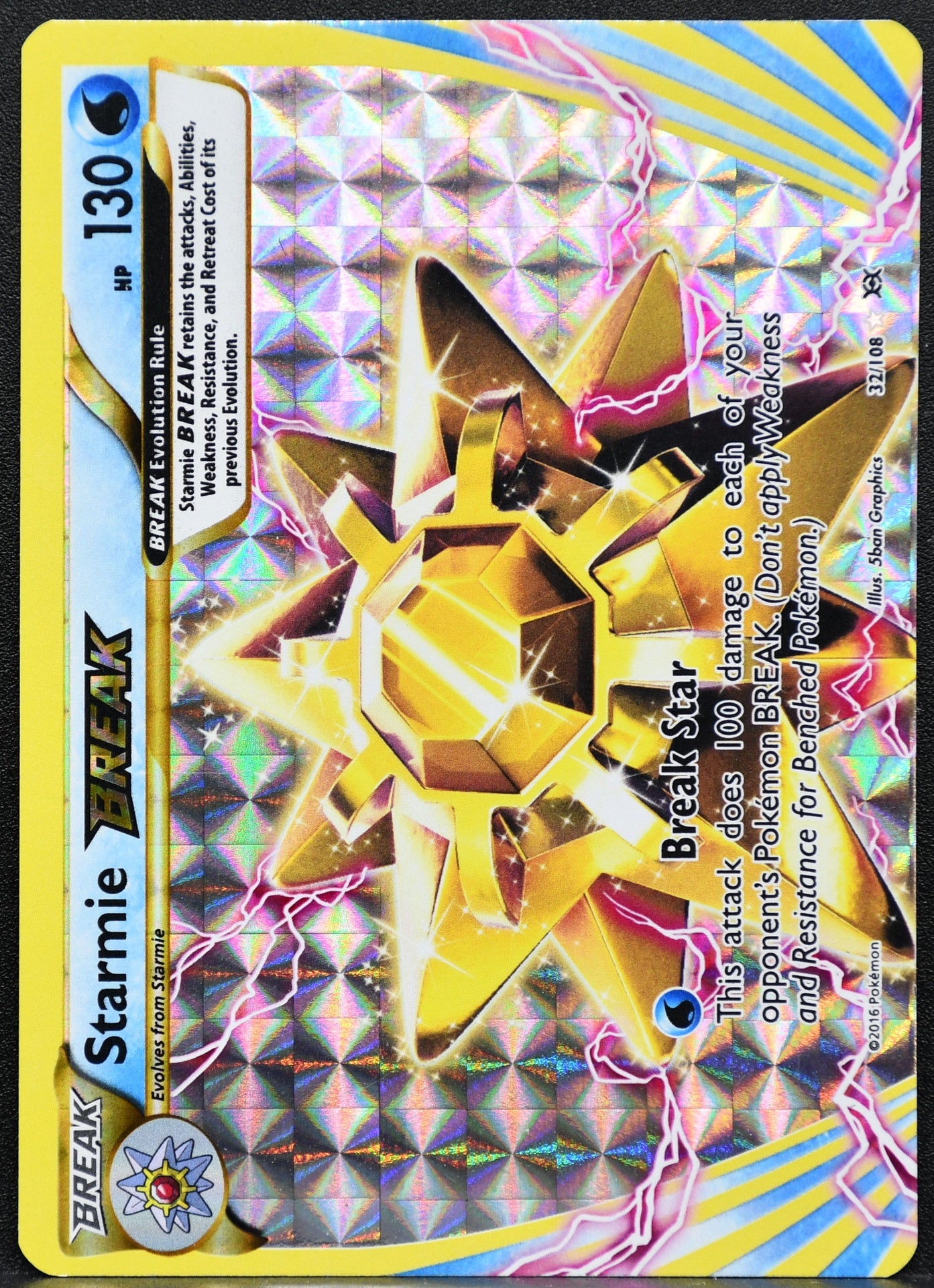 Pokemon TCG Starmie BREAK 32/108 Evolutions Damaged