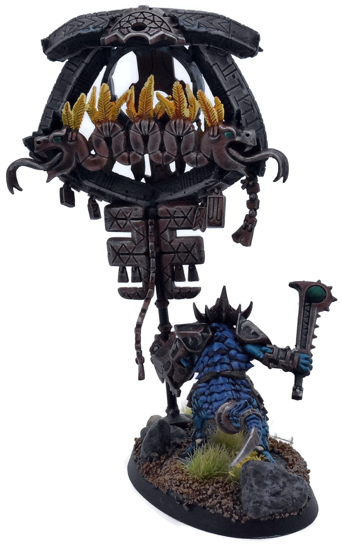 SERAPHON Saurus Astrolith Bearer #1 CONVERTED WELL PAINTED Warhammer Sigmar 3152