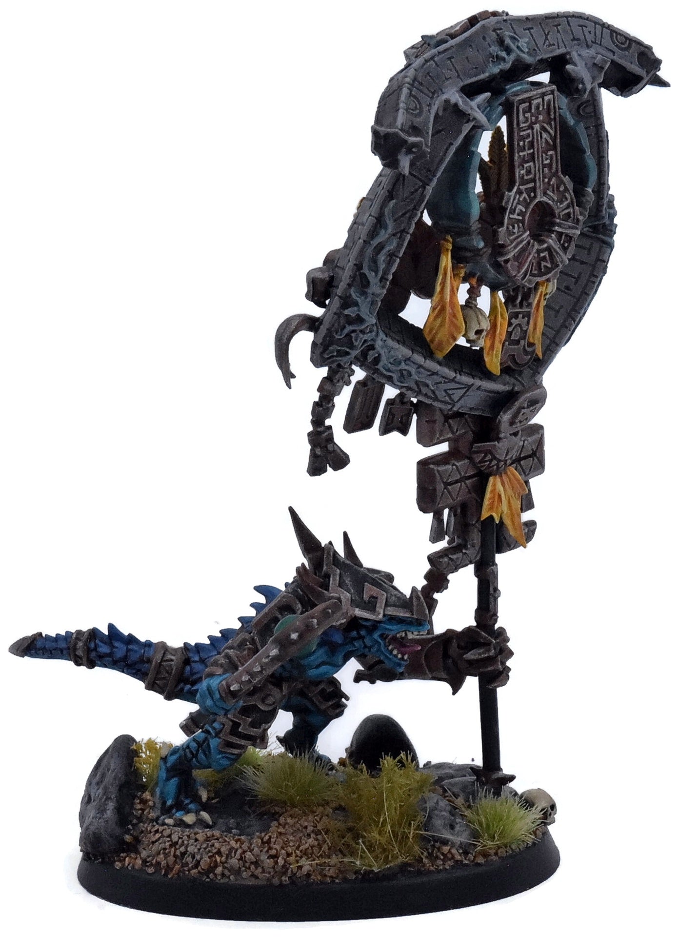 SERAPHON Saurus Astrolith Bearer #1 CONVERTED WELL PAINTED Warhammer Sigmar 3152