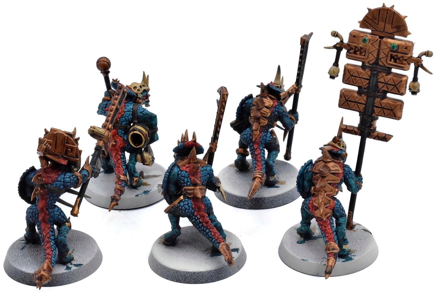SERAPHON 5 Saurus Guard #1 Warhammer Sigmar WELL PAINTED 3176