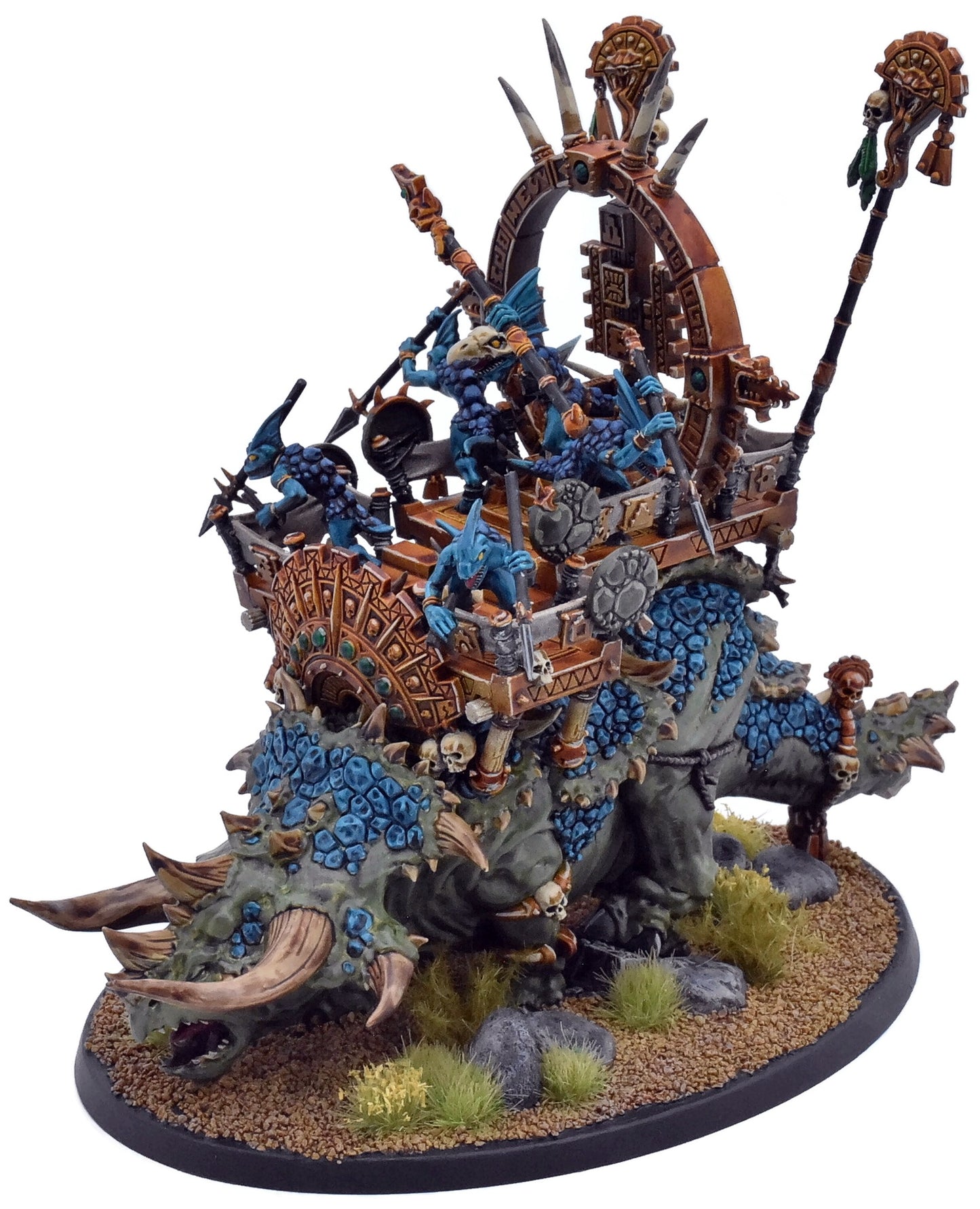 SERAPHON Engine of The Gods #1 WELL PAINTED Warhammer Sigmar Stegadon 3244