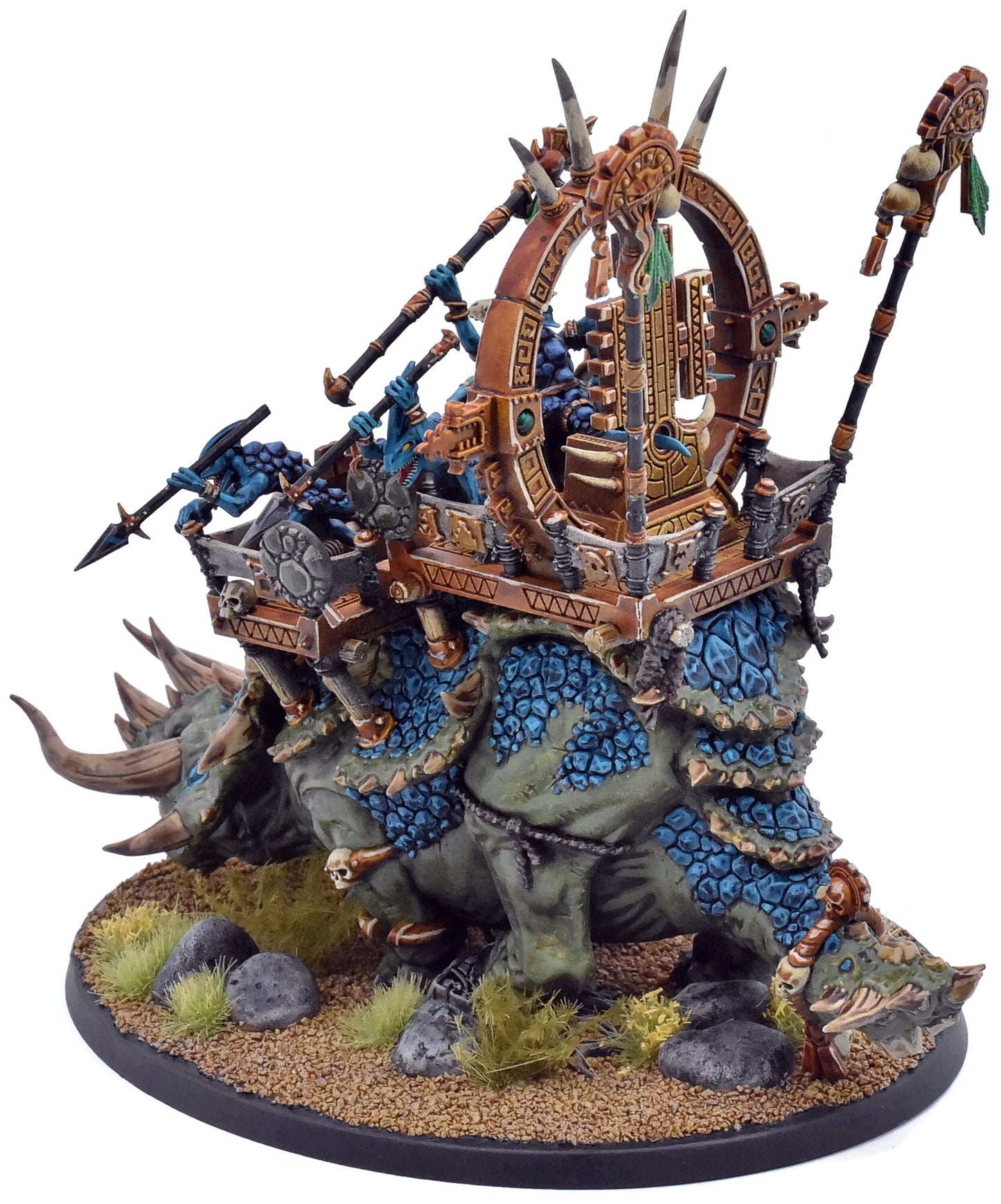 SERAPHON Engine of The Gods #1 WELL PAINTED Warhammer Sigmar Stegadon 3244
