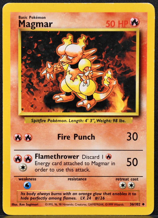 Pokemon TCG Magmar 36/102 Base Set HP