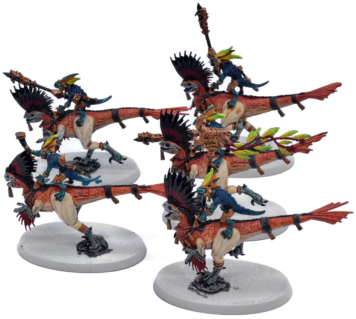 SERAPHON 5 Raptodon Chargers #1 WELL PAINTED Warhammer Sigmar 3275