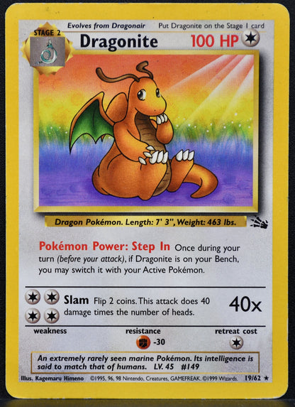 Pokemon TCG Dragonite 19/62 Fossil HP