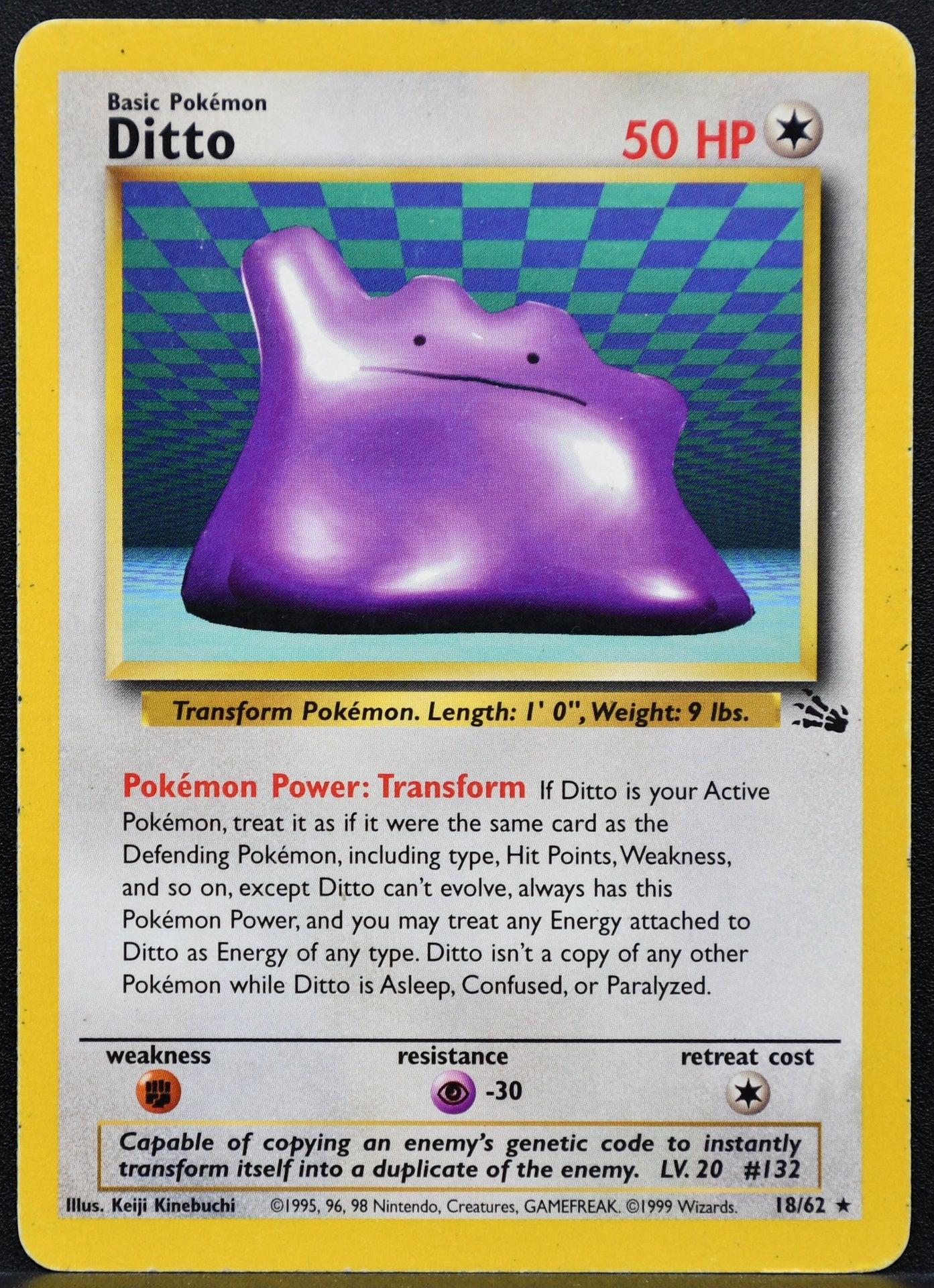 Pokemon TCG Ditto 18/62 Fossil HP