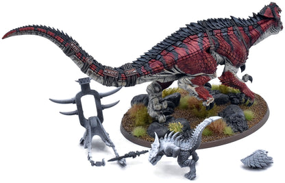 SERAPHON Saurus Scar-Veteran on Carnosaur #1 WELL PAINTED Warhammer Sigmar 3336