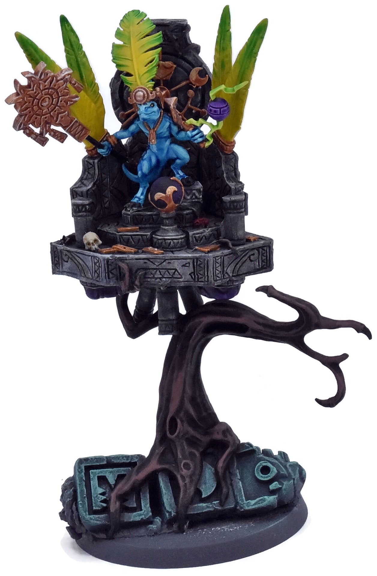 SERAPHON Skink Starseer #2 CONVERTED WELL PAINTED Warhammer Sigmar 3343