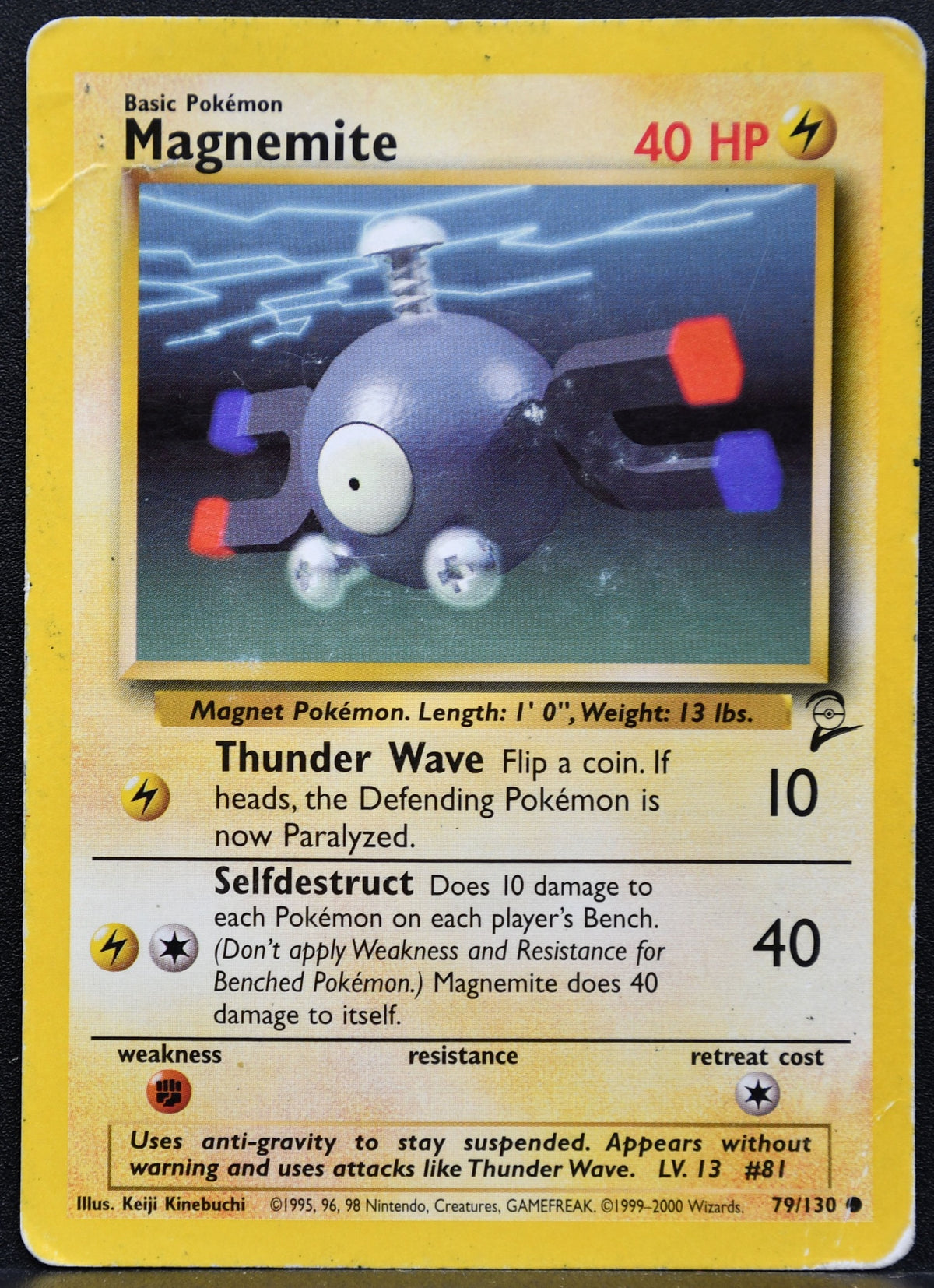 Pokemon TCG Magnemite 79/130 Base Set 2 Damaged