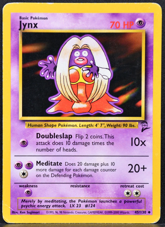 Pokemon TCG Jynx 45/130 Base Set 2 Damaged