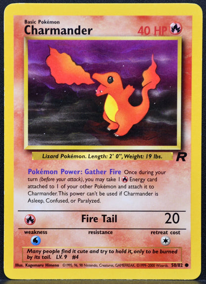 Pokemon TCG Charmander 50/82 Team Rocket HP