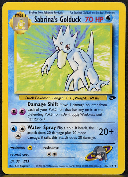 Pokemon TCG Sabrina's Golduck 30/132 Gym Challenge MP