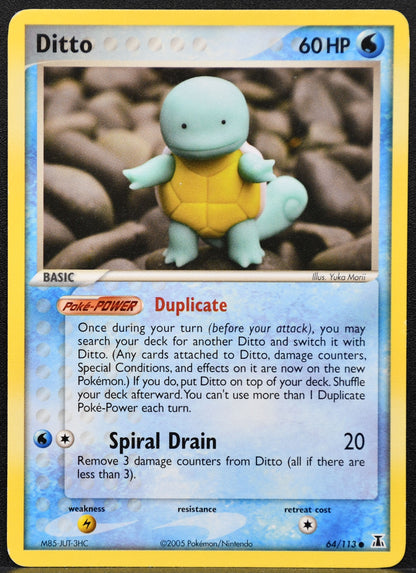 Pokemon TCG Ditto 64/113 Delta Species Damaged