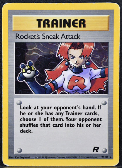 Pokemon TCG Rocket's Sneak Attack 72/82 Team Rocket Damaged