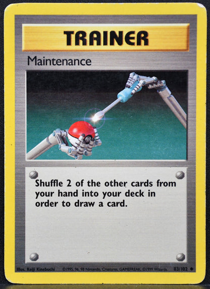 Pokemon TCG Maintenance 83/102 Base Set Damaged