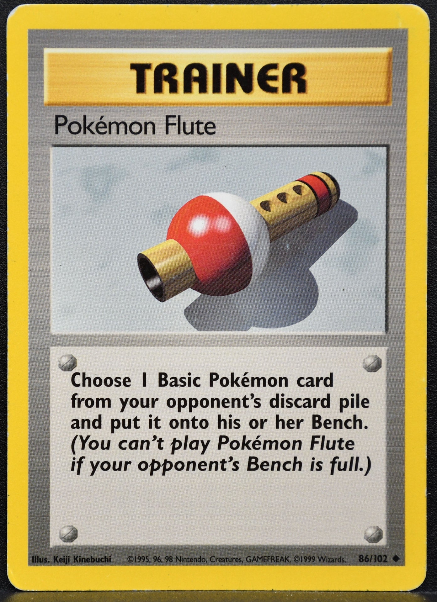 Pokemon TCG Pokémon Flute 86/102 Base Set Damaged