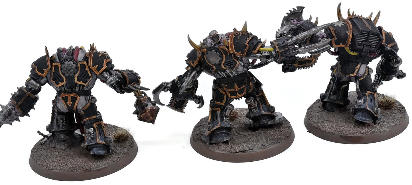 CHAOS SPACE MARINES 3 Mutilators #1 Warhammer 40K WELL PAINTED 3862