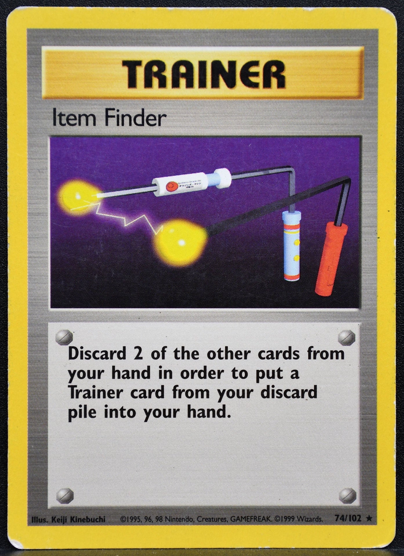 Pokemon TCG Item Finder 74/102 Base Set Damaged