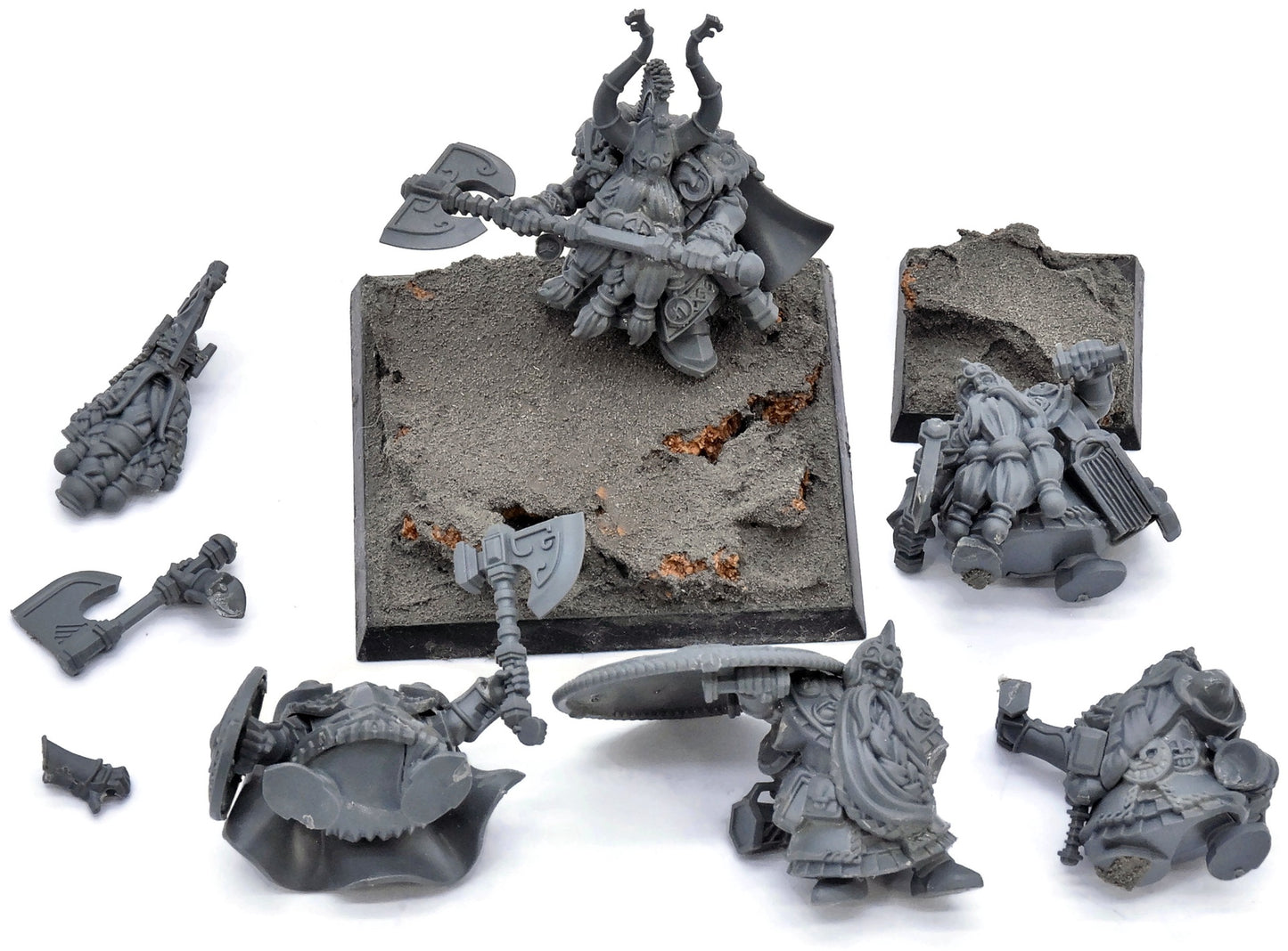 DWARFS Dwarf Lord With Shieldbearers #1 Warhammer Fantasy 3300