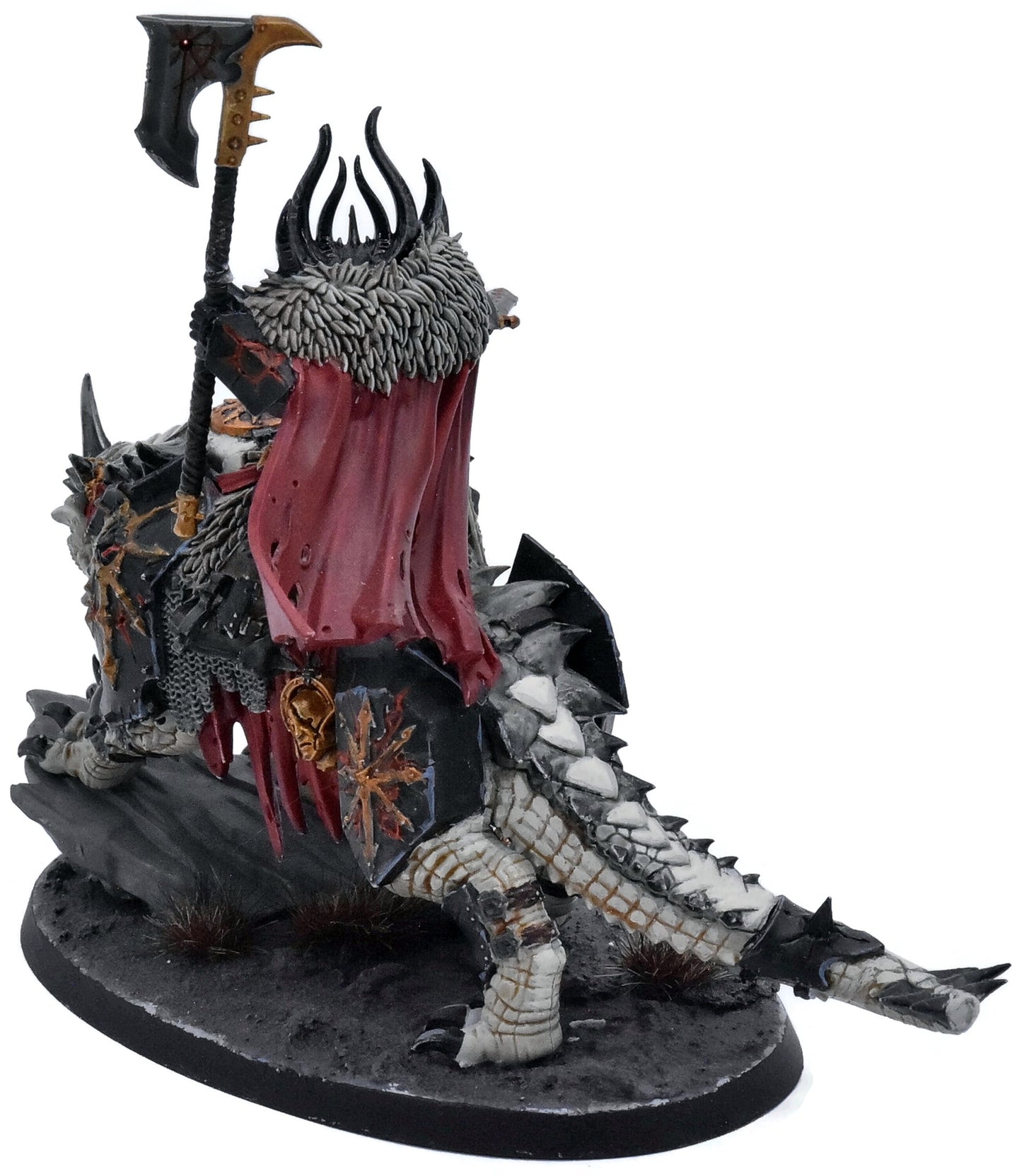 SLAVES TO DARKNESS Lord On Karkadrak #1 WELL PAINTED Warhammer Sigmar 4104