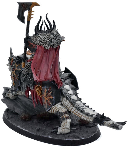 SLAVES TO DARKNESS Lord On Karkadrak #1 WELL PAINTED Warhammer Sigmar 4104