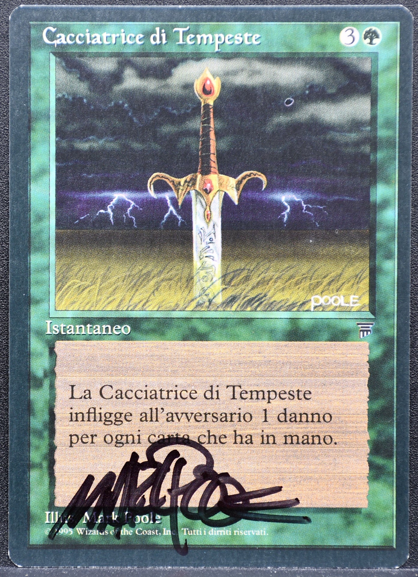MTG Storm Seeker Italian Legends Signed Mark Poole NM