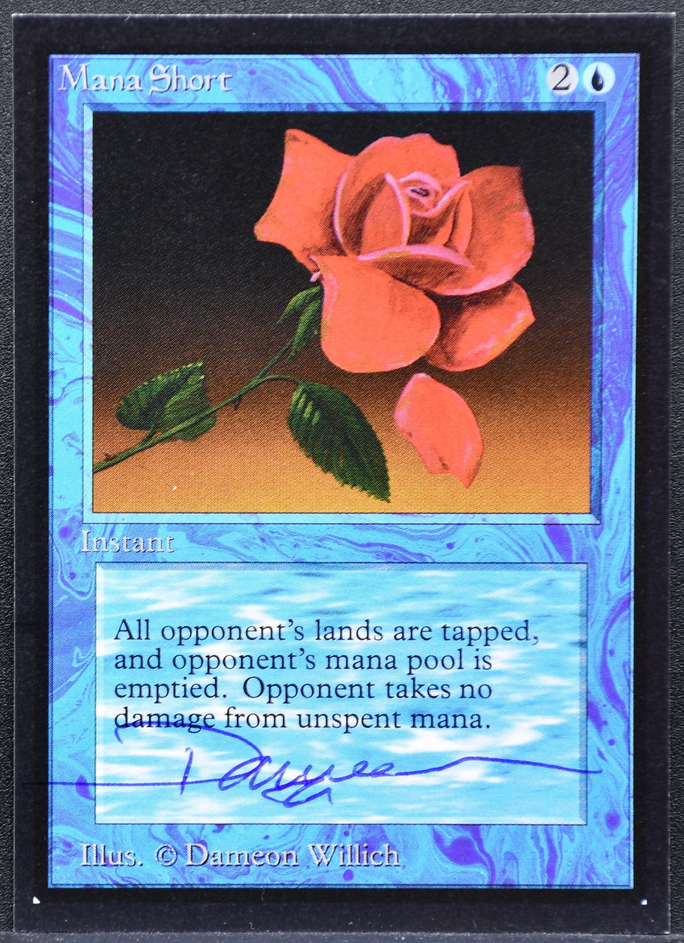 MTG Mana Short International Edition Signed Dameon Willich NM