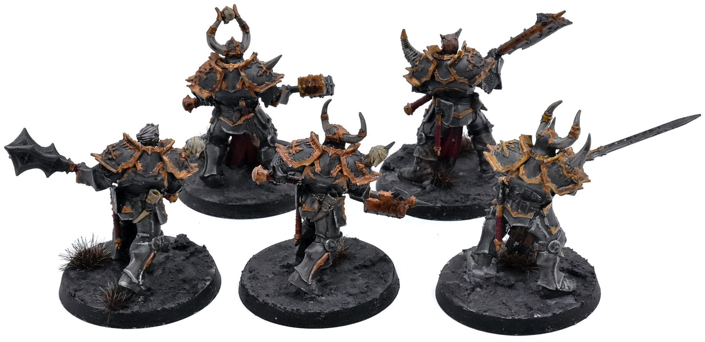 SLAVES TO DARKNESS 5 Chosen #2 WELL PAINTED Warhammer Sigmar 4166