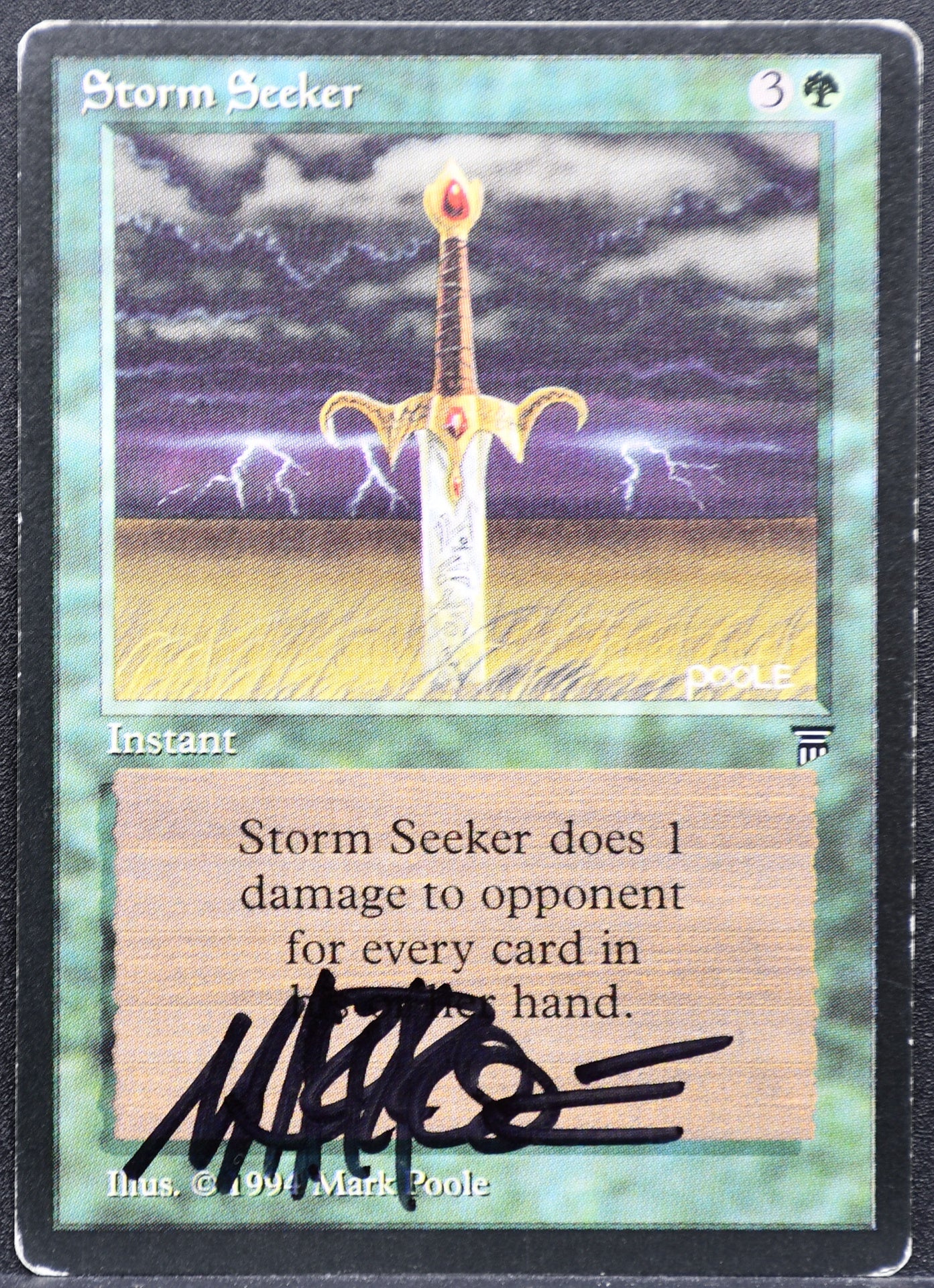 MTG Storm Seeker Legends Signed Mark Poole HP