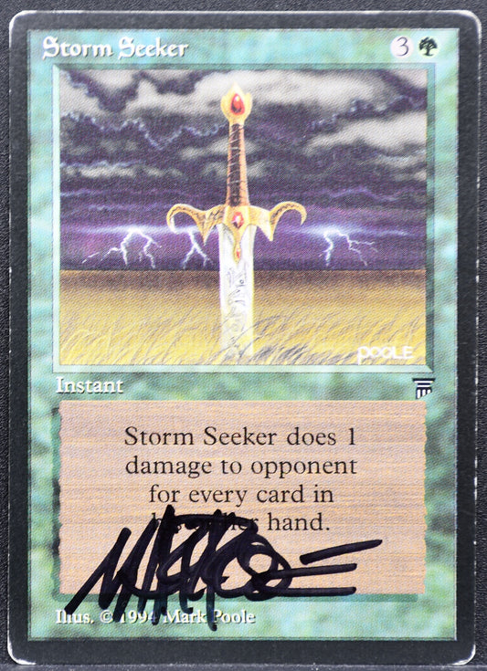 MTG Storm Seeker Legends Signed Mark Poole HP