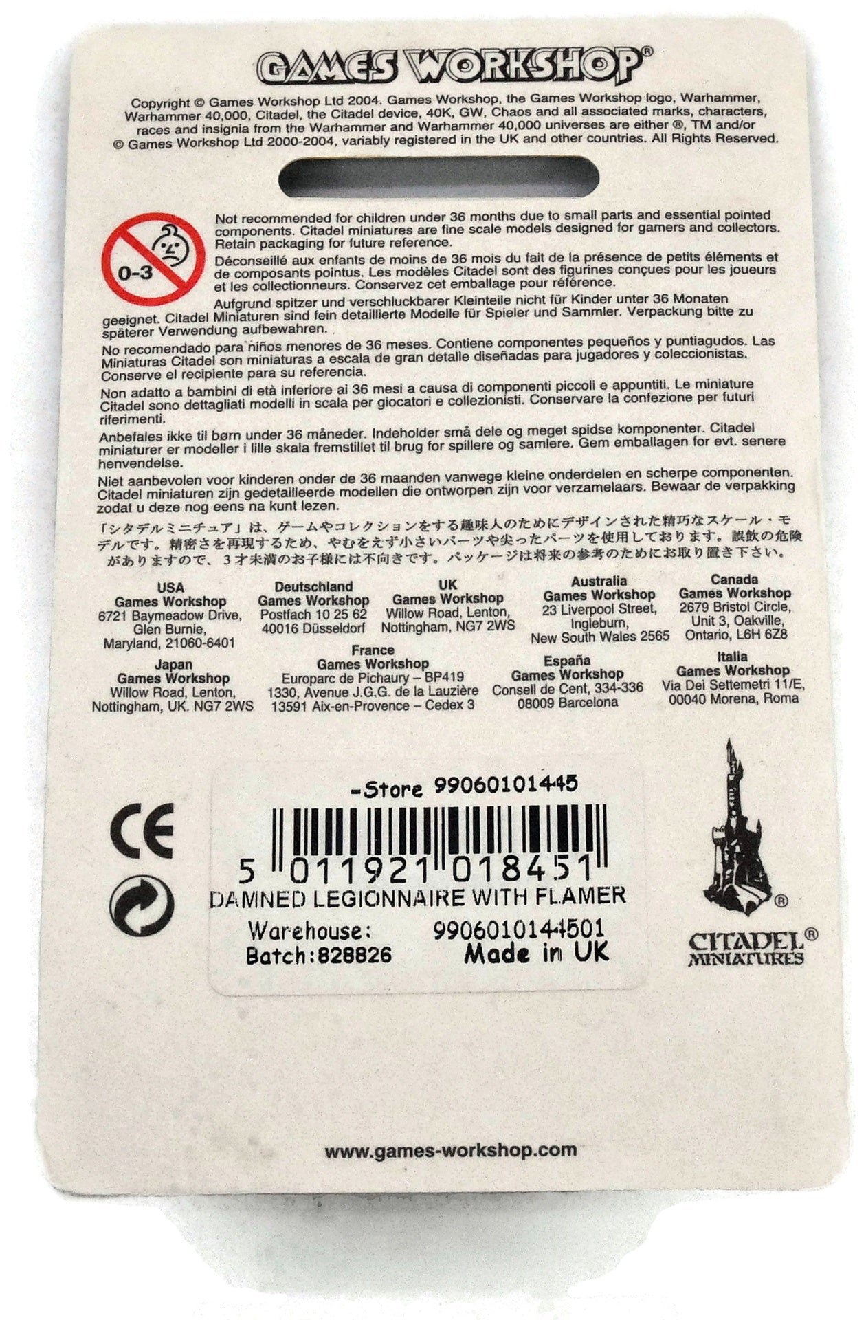 SPACE MARINES Damned Legionnaires With Flamer Still In Box #1 OOP 40K 3713