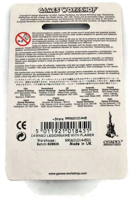 SPACE MARINES Damned Legionnaires With Flamer Still In Box #1 OOP 40K 3713