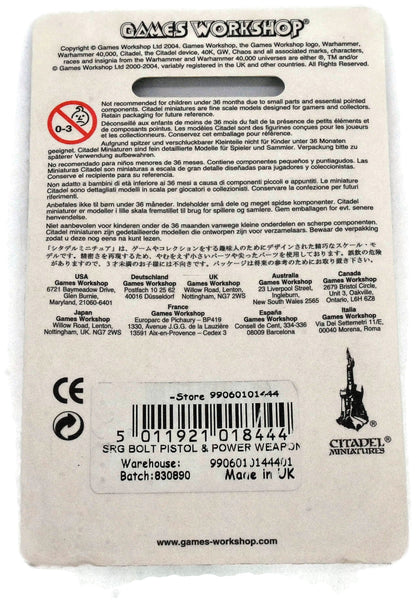 CHAOS SPACE MARINES Damned Sergeant Bolt Pistol & Power Weapon In Box #1 OOP 40K