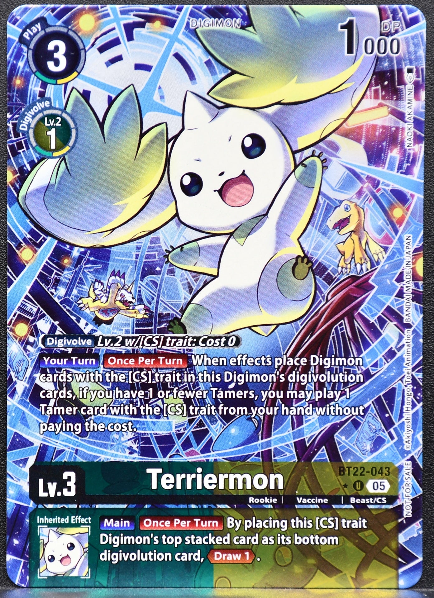 Digimon CG Terriermon BT22-043 NM Cyber Eden Box Topper