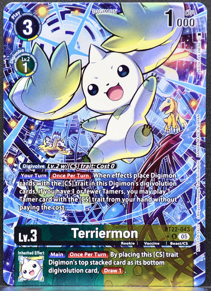 Digimon CG Terriermon BT22-043 NM Cyber Eden Box Topper
