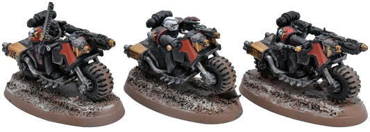 CHAOS SPACE MARINES 3 Chaos Bikers #2 WELL PAINTED Warhammer 40K 8558