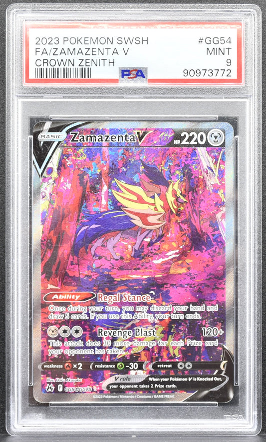 Pokemon TCG Zamazenta V GG54/GG70 PSA 9 Crown Zenith Galarian Gallery